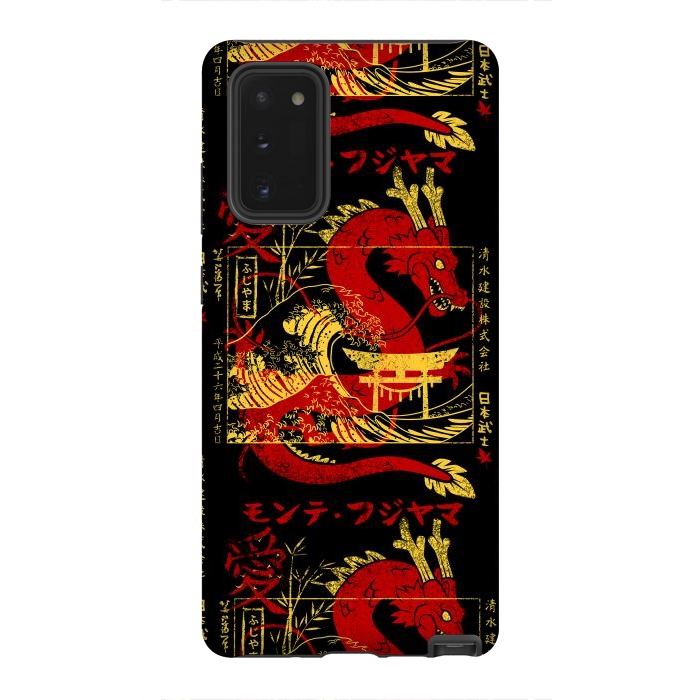 Galaxy Note 20 StrongFit Red chinese dragon gold by Alberto