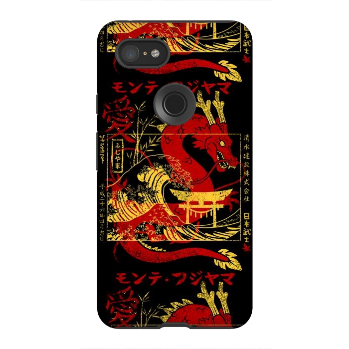 Pixel 3XL StrongFit Red chinese dragon gold by Alberto