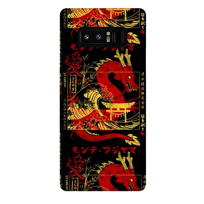 Galaxy Note 8 StrongFit Red chinese dragon gold by Alberto