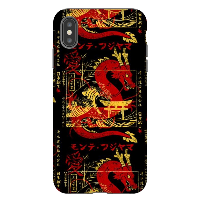 iPhone Xs Max StrongFit Red chinese dragon gold by Alberto