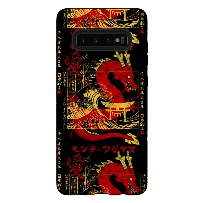 Galaxy S10 plus StrongFit Red chinese dragon gold by Alberto