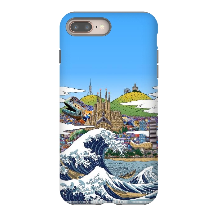 iPhone 8 plus StrongFit The great wave in Barcelona by Alberto