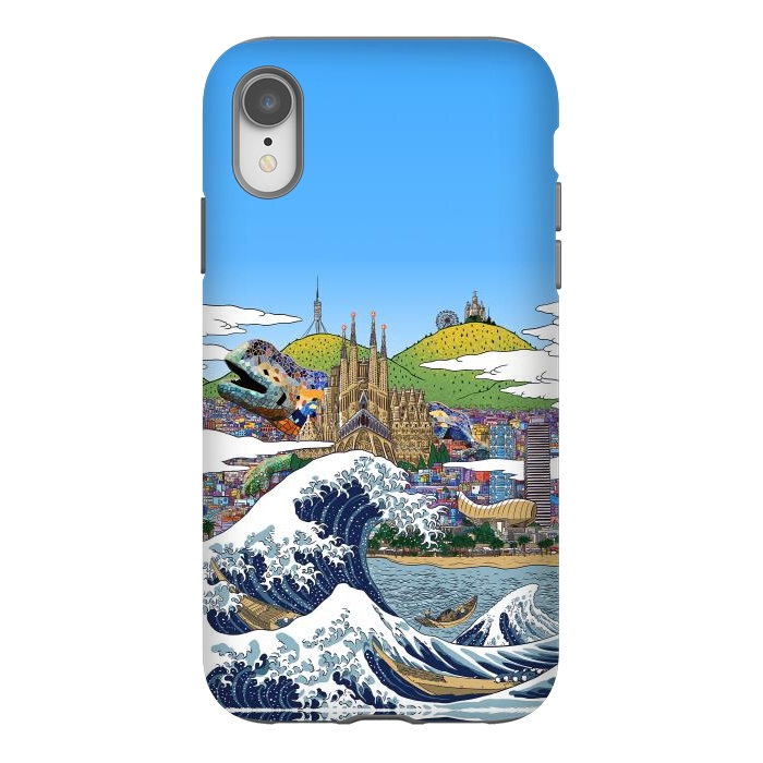 iPhone Xr StrongFit The great wave in Barcelona by Alberto