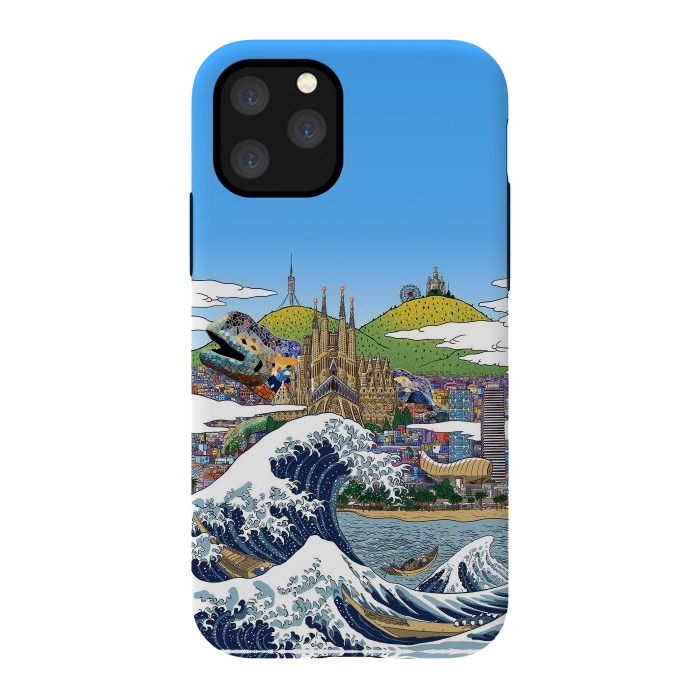 iPhone 11 Pro StrongFit The great wave in Barcelona by Alberto