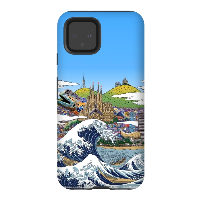 Pixel 4 StrongFit The great wave in Barcelona by Alberto