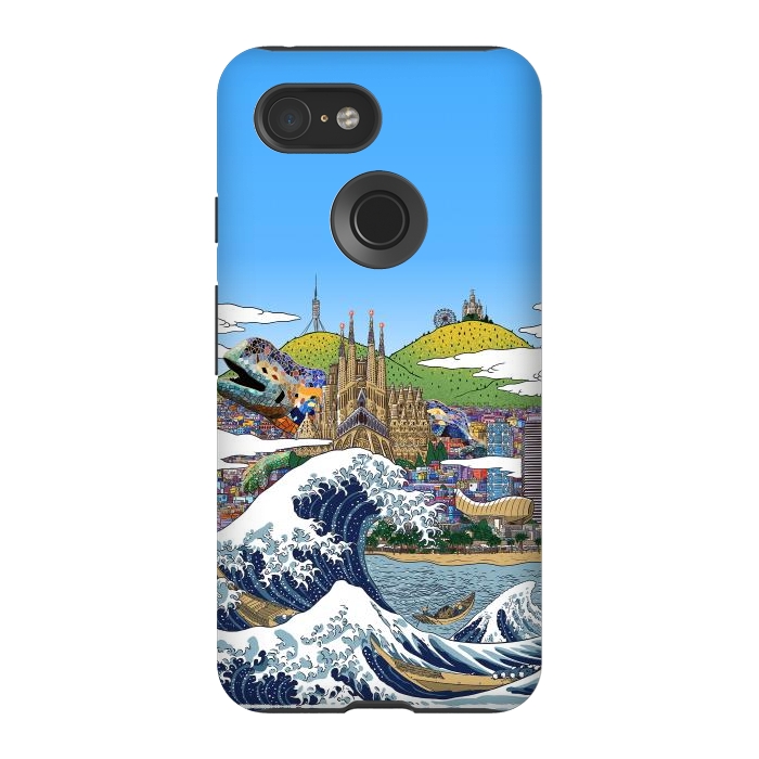 Pixel 3 StrongFit The great wave in Barcelona by Alberto