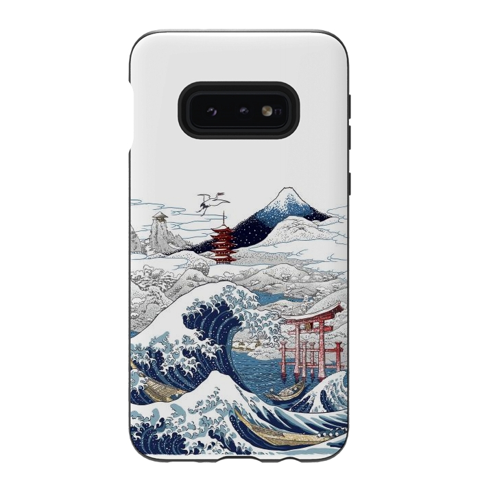 Galaxy S10e StrongFit Winter wave in japan by Alberto