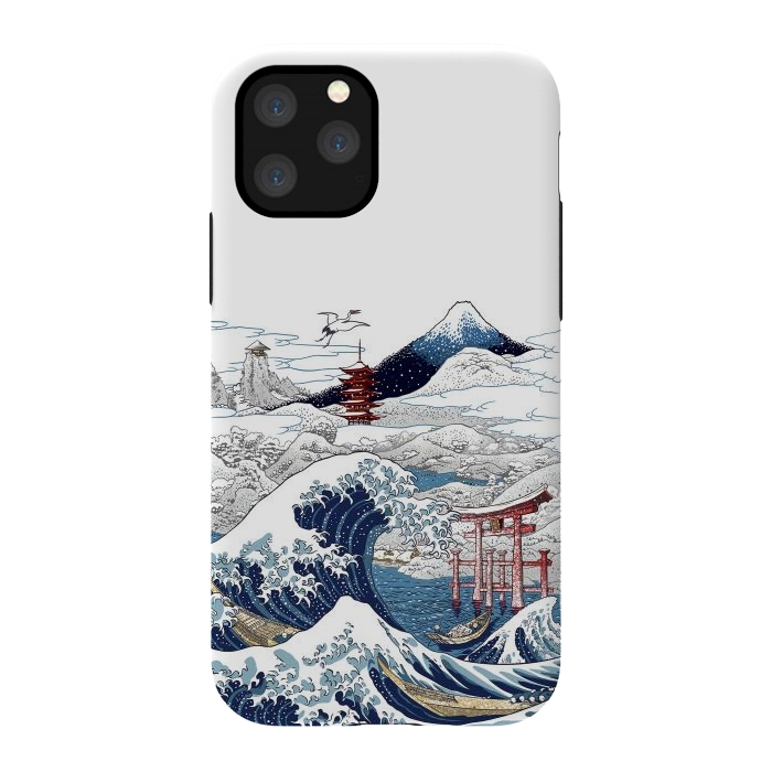 iPhone 11 Pro StrongFit Winter wave in japan by Alberto