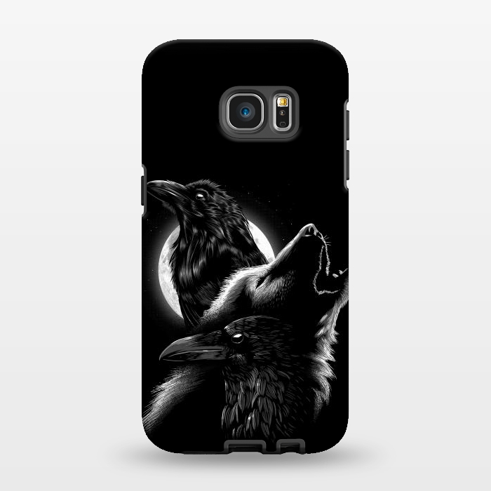 Galaxy S7 EDGE StrongFit Wolf crow by Alberto