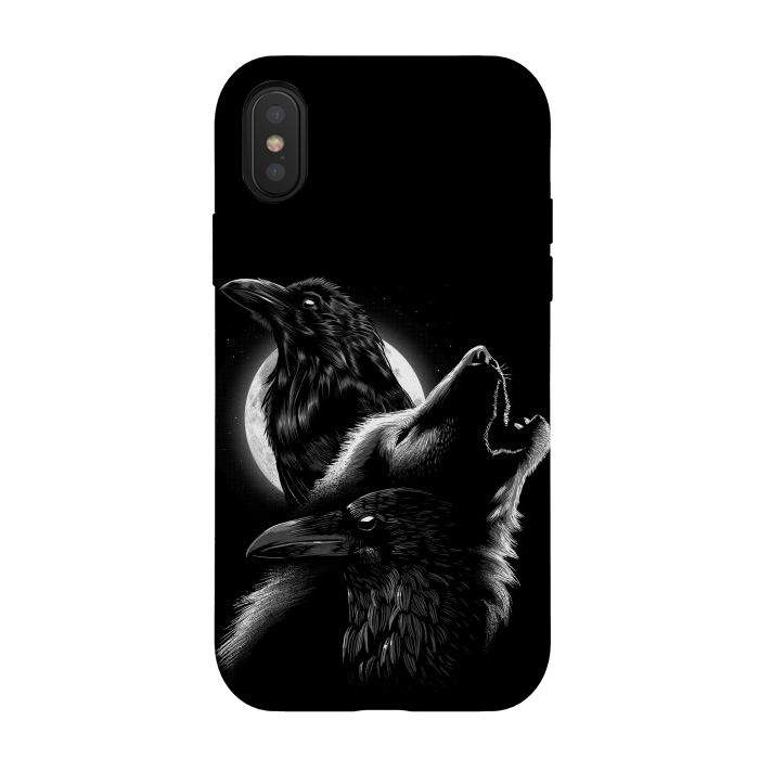 iPhone Xs / X StrongFit Wolf crow by Alberto