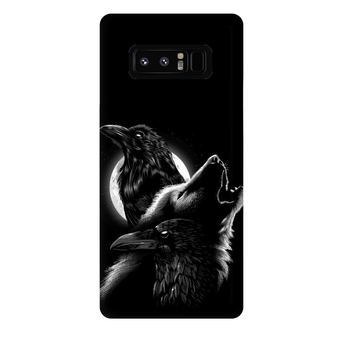 Galaxy Note 8 StrongFit Wolf crow by Alberto