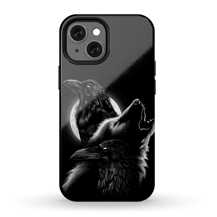 iPhone 13 mini StrongFit Wolf crow by Alberto