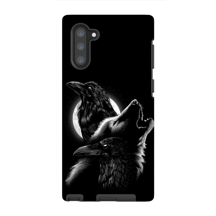 Galaxy Note 10 StrongFit Wolf crow by Alberto