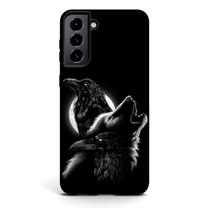 Galaxy S21 StrongFit Wolf crow by Alberto
