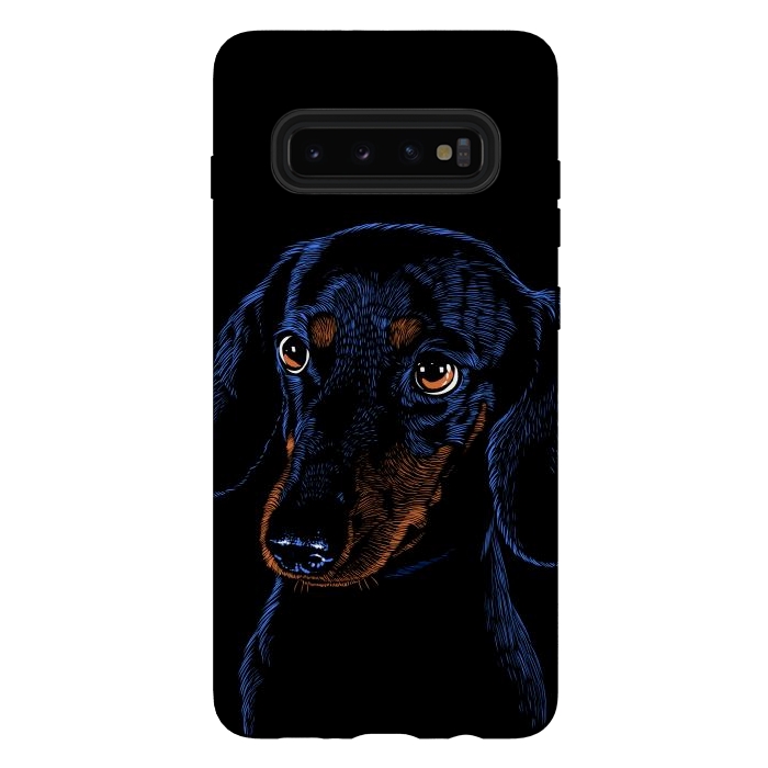 Galaxy S10 plus StrongFit Dachshund puppies dog by Alberto