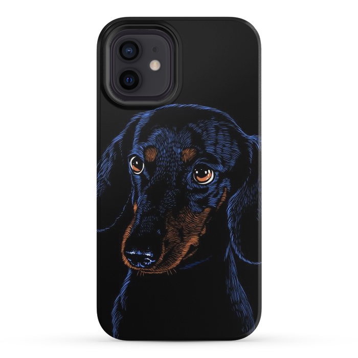 iPhone 12 mini StrongFit Dachshund puppies dog by Alberto