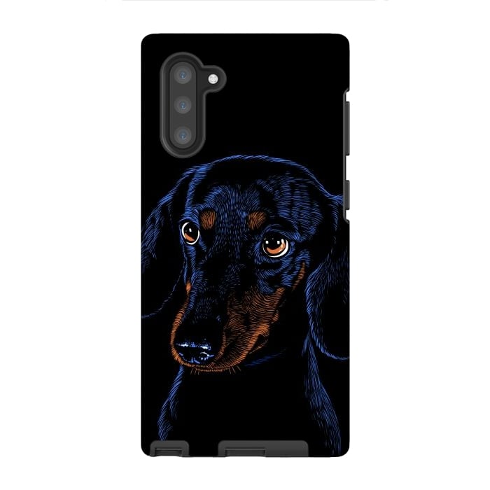 Galaxy Note 10 StrongFit Dachshund puppies dog by Alberto