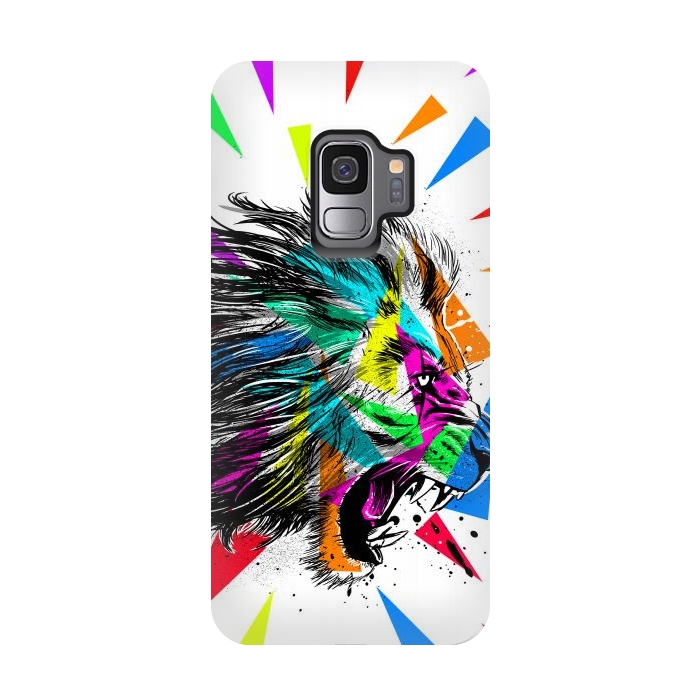 Galaxy S9 StrongFit Sketch lion triangle by Alberto