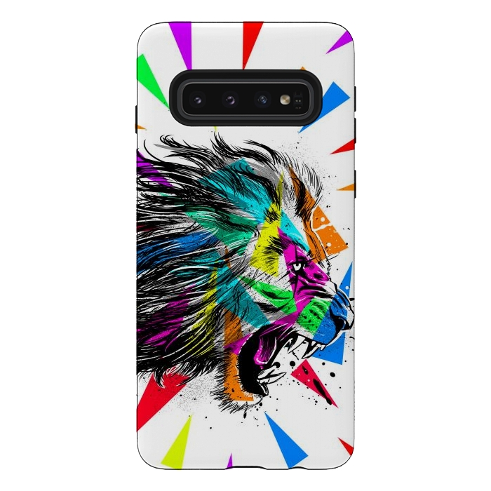Galaxy S10 StrongFit Sketch lion triangle by Alberto