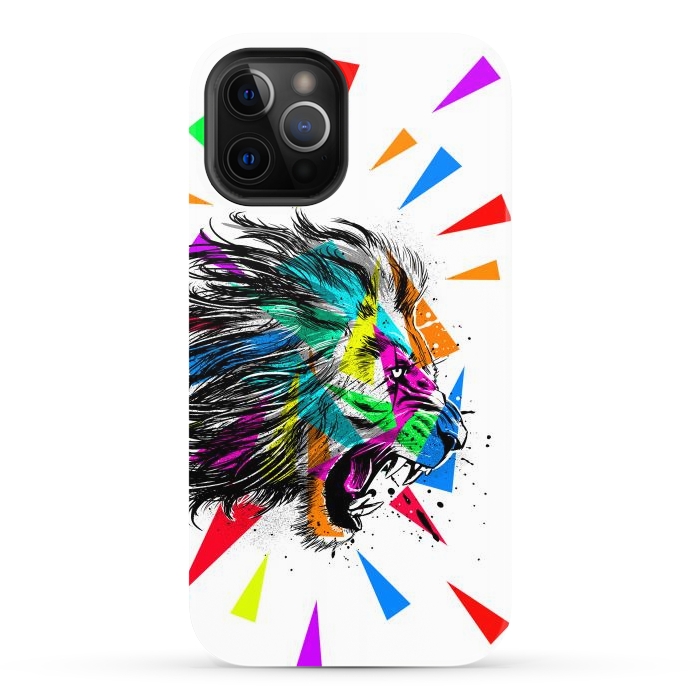 iPhone 12 Pro Max StrongFit Sketch lion triangle by Alberto
