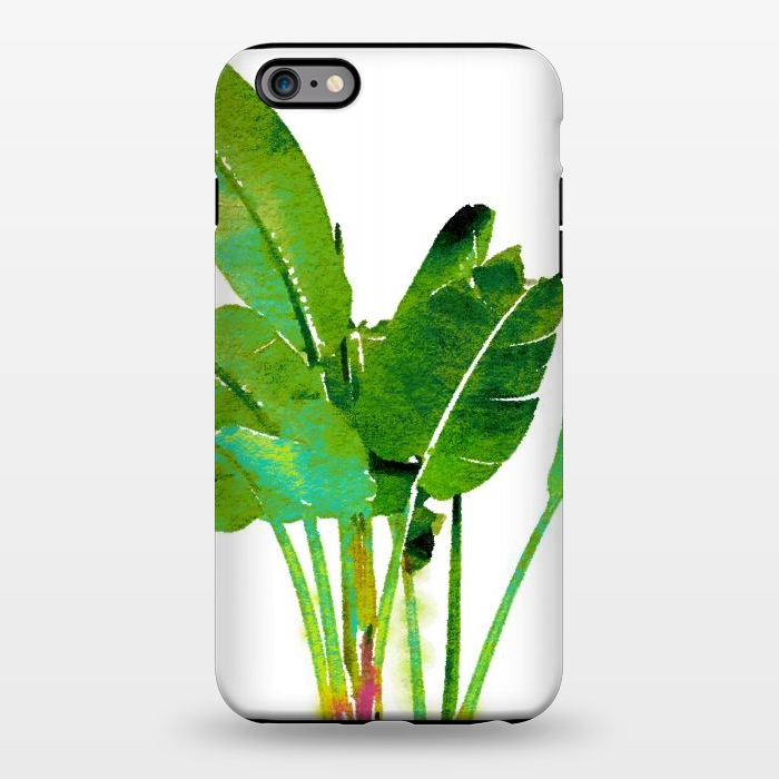 iPhone 6/6s plus StrongFit Tropical Banana Leaves Watercolor by Uma Prabhakar Gokhale