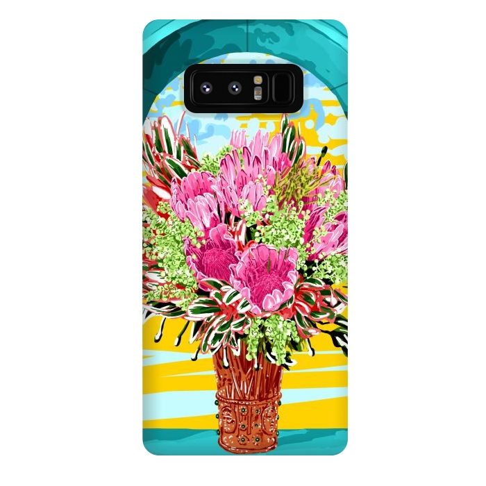 Galaxy Note 8 StrongFit The Good Vibes Flower Pot by Uma Prabhakar Gokhale