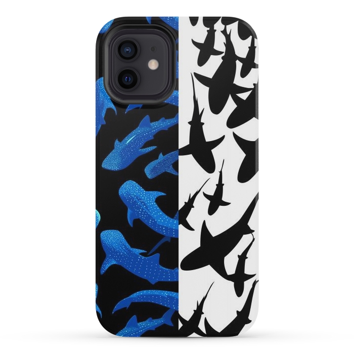 iPhone 12 mini StrongFit Shark whale pattern by Alberto