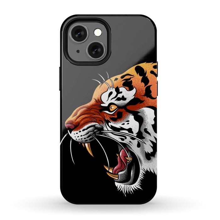 iPhone 13 mini StrongFit Tiger tattoo attack by Alberto