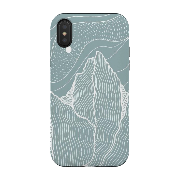 iPhone Xs / X StrongFit White wind lines by Steve Wade (Swade)