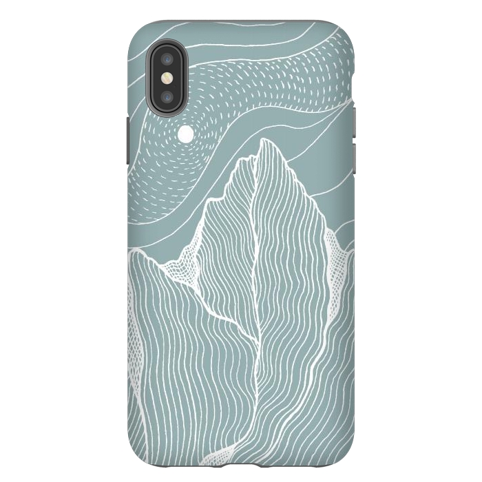 iPhone Xs Max StrongFit White wind lines by Steve Wade (Swade)