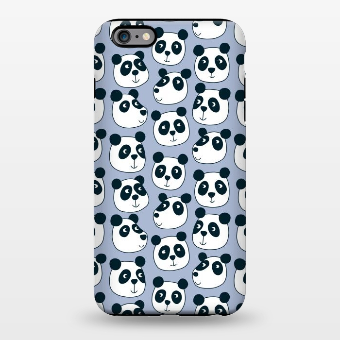 iPhone 6/6s plus StrongFit Particularly Pleasant Panda Bears on Blue by Nic Squirrell