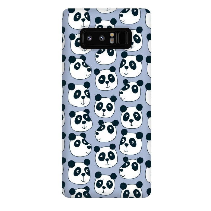 Galaxy Note 8 StrongFit Particularly Pleasant Panda Bears on Blue by Nic Squirrell