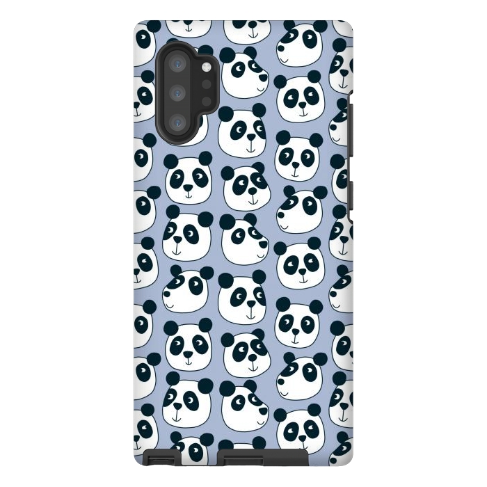 Galaxy Note 10 plus StrongFit Particularly Pleasant Panda Bears on Blue by Nic Squirrell