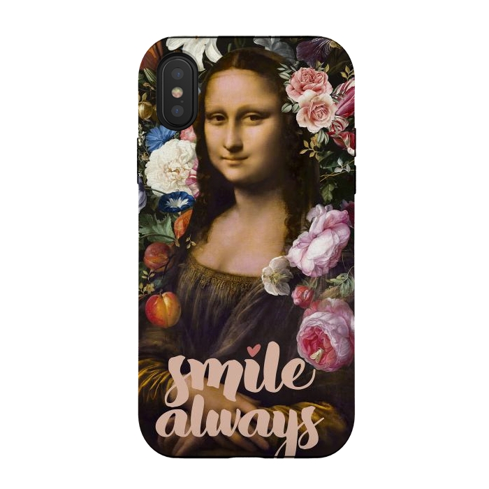 iPhone Xs / X StrongFit Smile Always, Mona Lisa by amini54