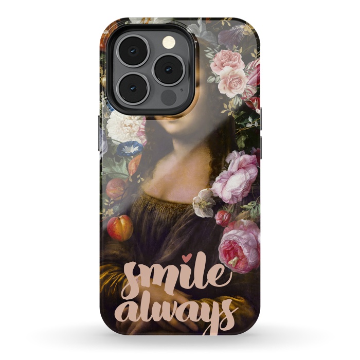 iPhone 13 pro StrongFit Smile Always, Mona Lisa by amini54