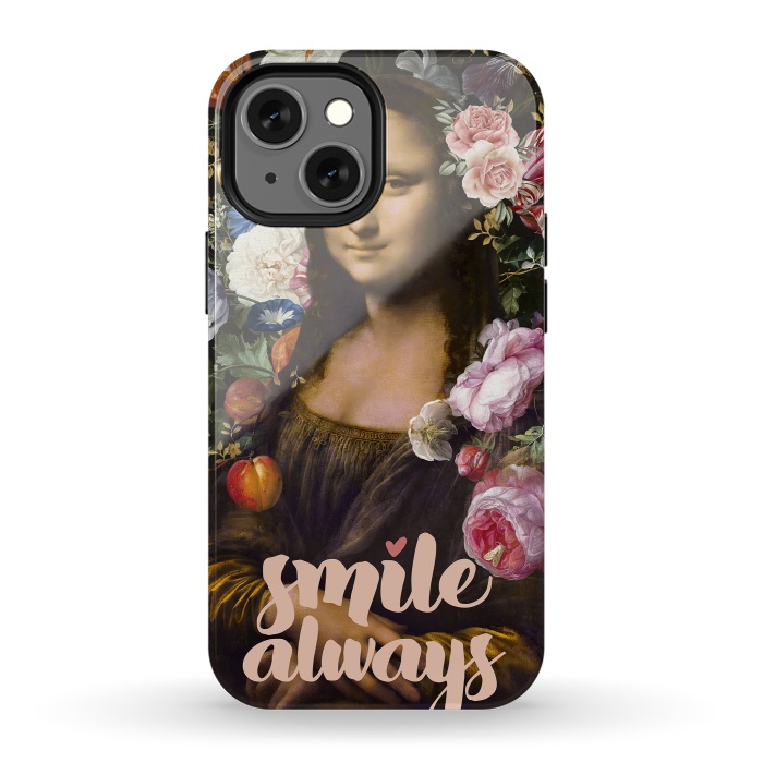 iPhone 13 mini StrongFit Smile Always, Mona Lisa by amini54