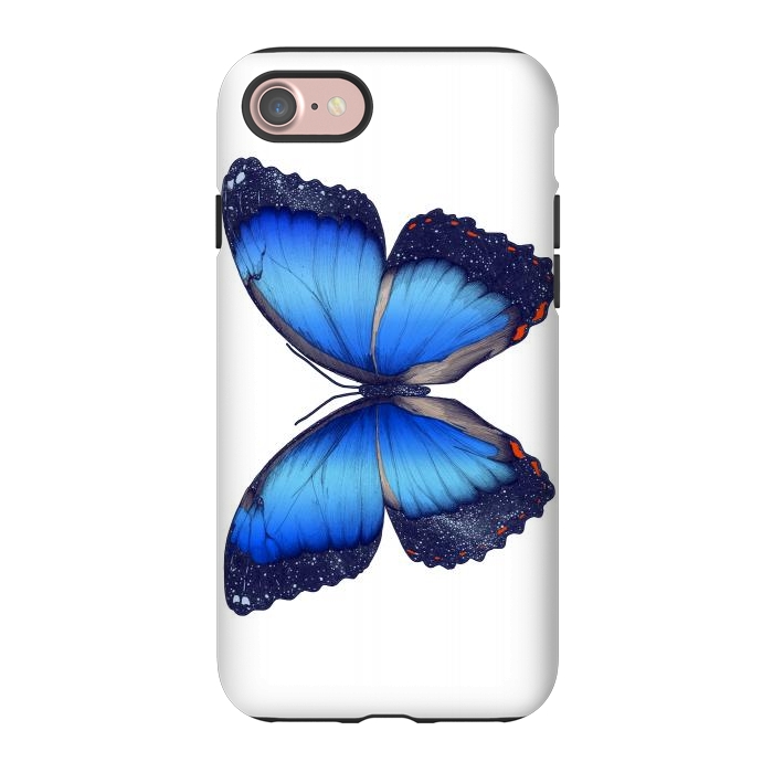 iPhone 7 StrongFit Cosmic Blue Butterfly by ECMazur 