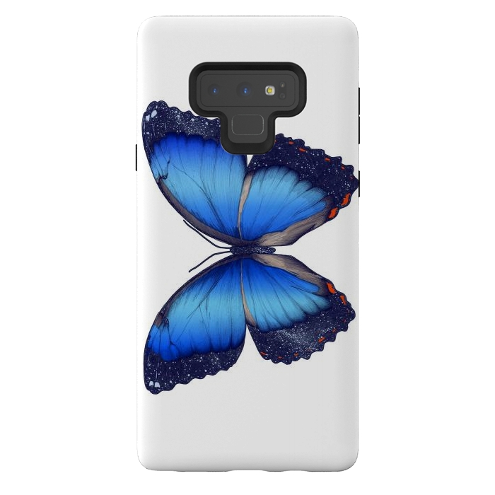 Galaxy Note 9 StrongFit Cosmic Blue Butterfly by ECMazur 
