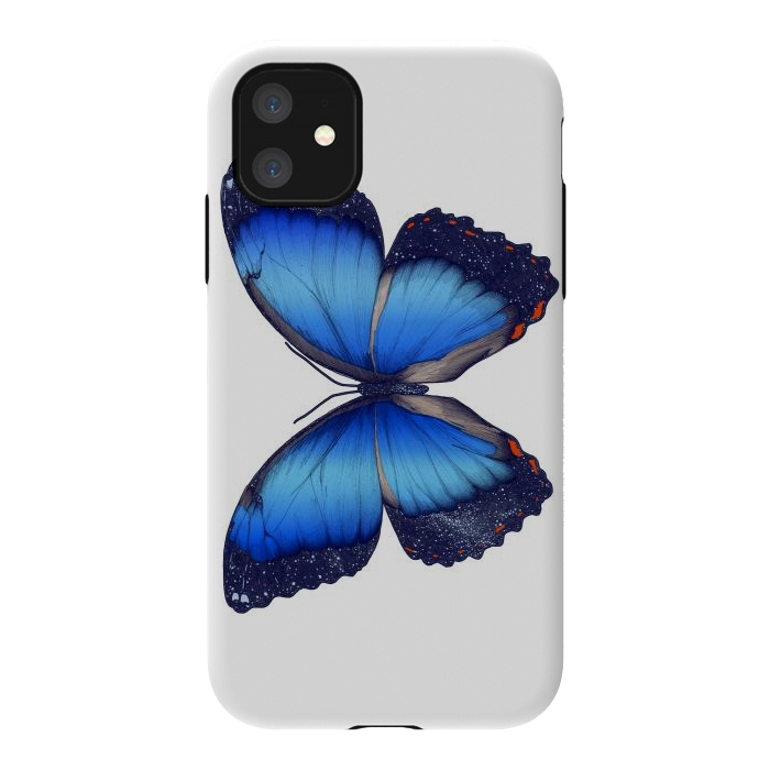 iPhone 11 StrongFit Cosmic Blue Butterfly by ECMazur 