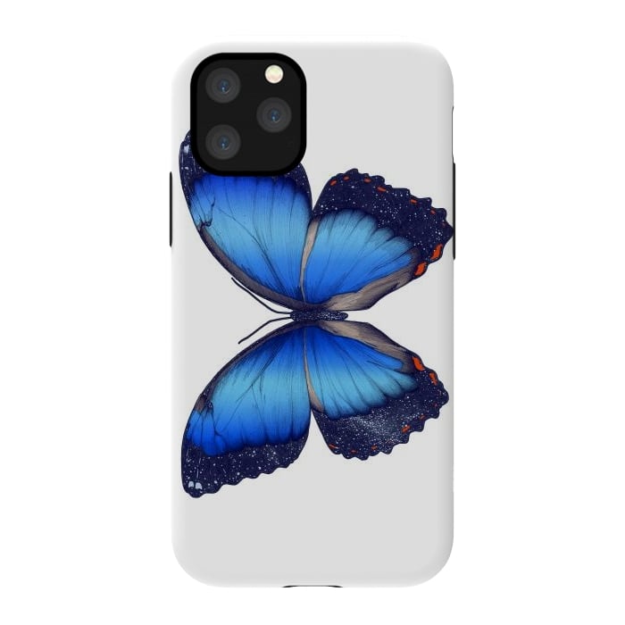 iPhone 11 Pro StrongFit Cosmic Blue Butterfly by ECMazur 