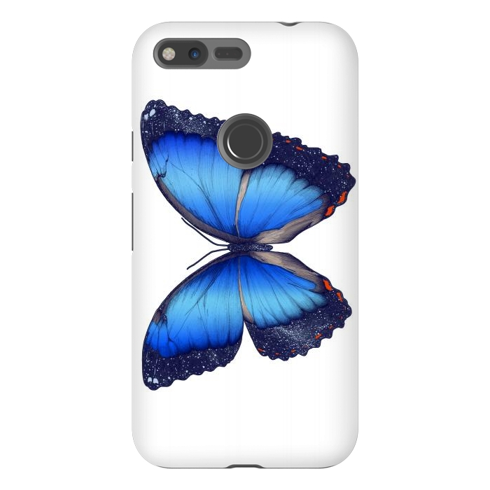 Pixel XL StrongFit Cosmic Blue Butterfly by ECMazur 