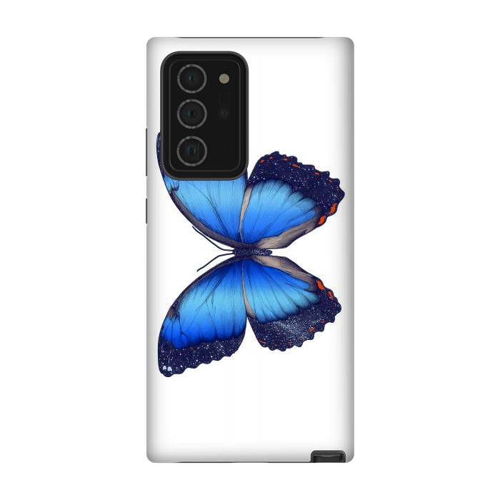 Galaxy Note 20 Ultra StrongFit Cosmic Blue Butterfly by ECMazur 