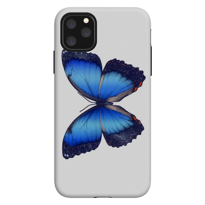 iPhone 11 Pro Max StrongFit Cosmic Blue Butterfly by ECMazur 