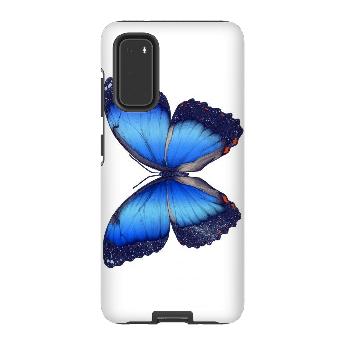 Galaxy S20 StrongFit Cosmic Blue Butterfly by ECMazur 