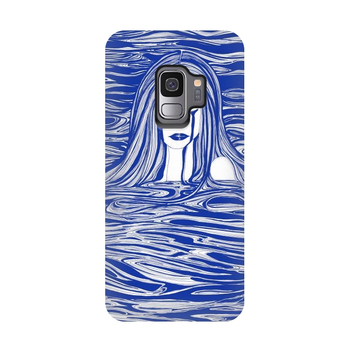 Galaxy S9 StrongFit Blue Sea Nymph by ECMazur 