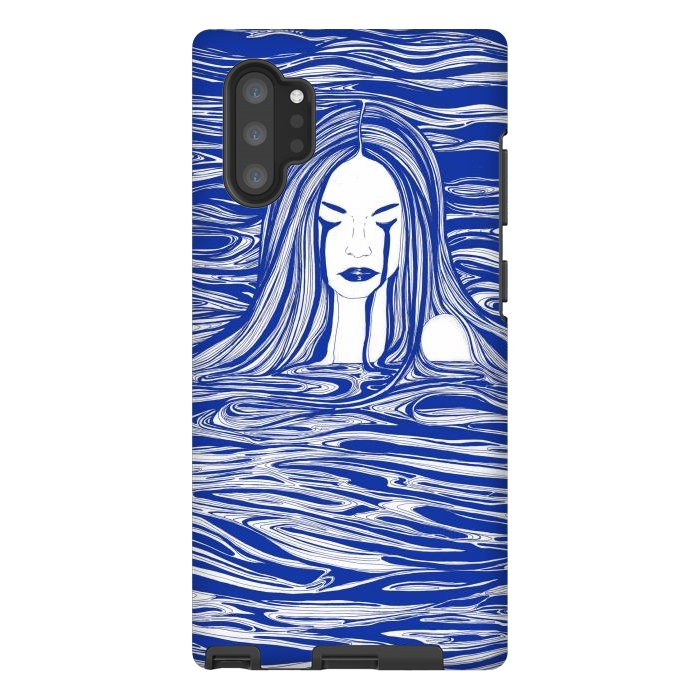 Galaxy Note 10 plus StrongFit Blue Sea Nymph by ECMazur 