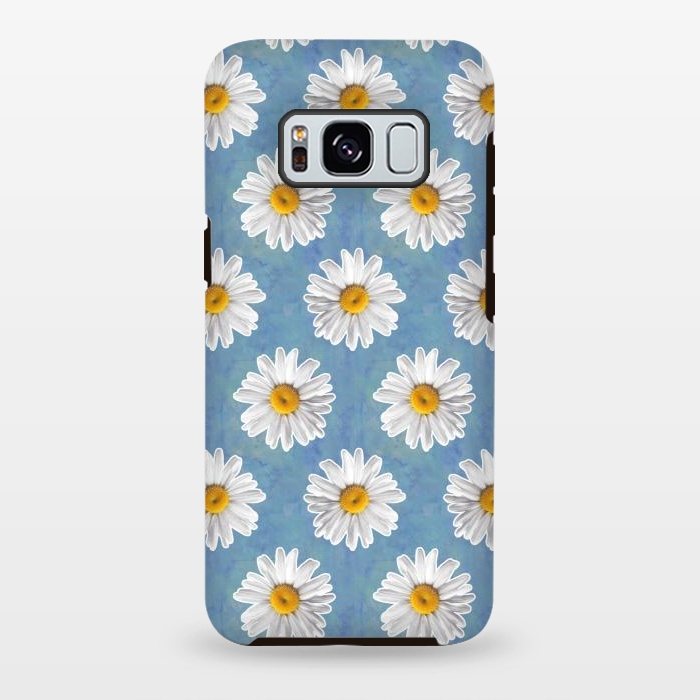 Galaxy S8 plus StrongFit Daisy Blues - Daisy Pattern on Cornflower Blue by Tangerine-Tane