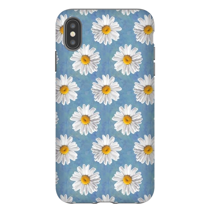 iPhone Xs Max StrongFit Daisy Blues - Daisy Pattern on Cornflower Blue by Tangerine-Tane