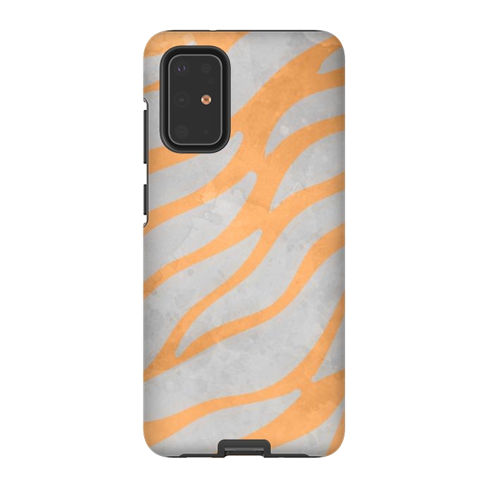 Galaxy S20 Plus StrongFit Textured orange by Josie