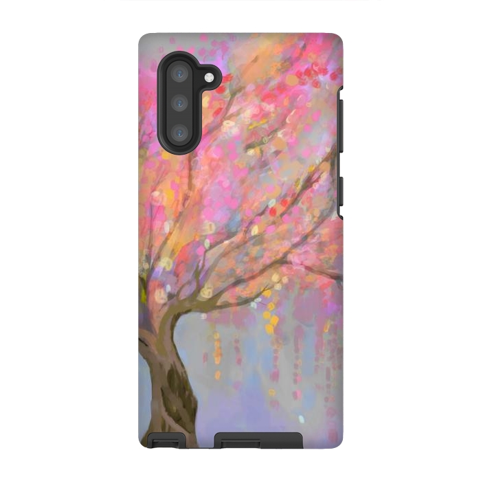 Galaxy Note 10 StrongFit Pink Sakura tree by Josie